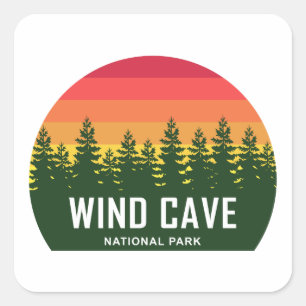 Pegatina Cuadrada Parque nacional de la Cueva del Viento