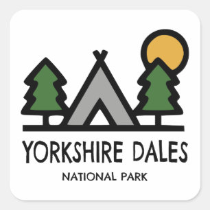 Pegatina Cuadrada Parque nacional de Yorkshire Dales
