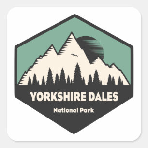 Pegatina Cuadrada Parque nacional de Yorkshire Dales