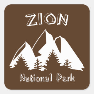 Pegatina Cuadrada Parque nacional de Zion