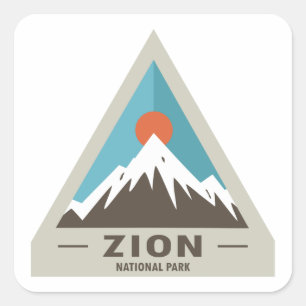 Pegatina Cuadrada Parque nacional de Zion