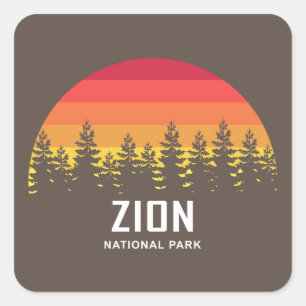 Pegatina Cuadrada Parque nacional de Zion
