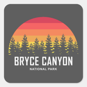 Pegatina Cuadrada Parque nacional del Cañón de Bryce