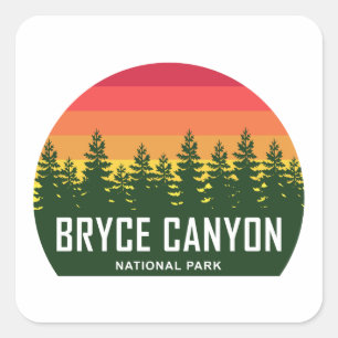 Pegatina Cuadrada Parque nacional del Cañón de Bryce