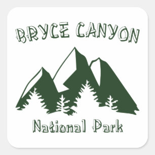 Pegatina Cuadrada Parque nacional del Cañón de Bryce