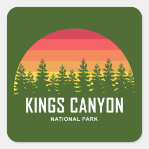 Pegatina Cuadrada Parque nacional del Cañón Kings