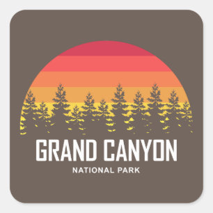 Pegatina Cuadrada Parque nacional del Gran Cañón