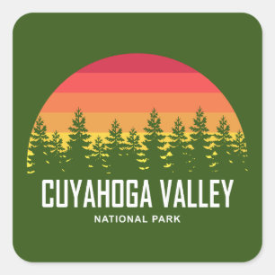 Pegatina Cuadrada Parque nacional del Valle de Cuyahoga