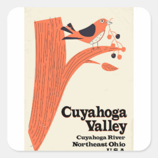 Pegatina Cuadrada Parque nacional del Valle de Cuyahoga
