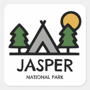 Pegatina Cuadrada Parque nacional Jasper