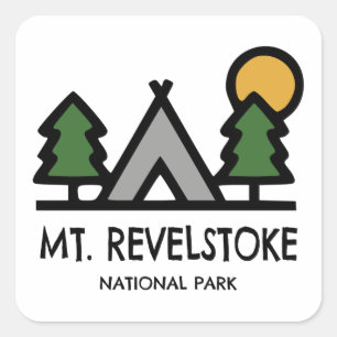 Pegatina Cuadrada Parque nacional Mount Revelstoke