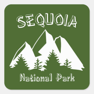 Pegatina Cuadrada Parque nacional Sequoia