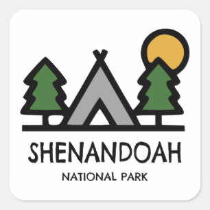 Pegatina Cuadrada Parque nacional Shenandoah