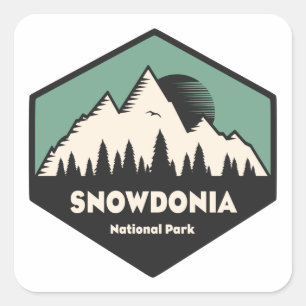 Pegatina Cuadrada Parque nacional Snowdonia