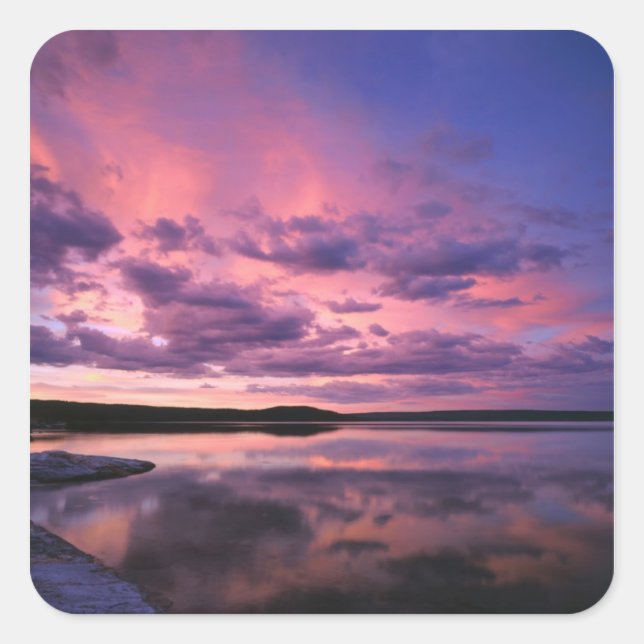 Pegatina Cuadrada Parque nacional Yellowstone, Wyoming. EE.UU. (Anverso)