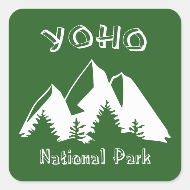 Pegatina Cuadrada Parque nacional Yoho (Anverso)