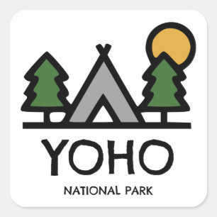 Pegatina Cuadrada Parque nacional Yoho
