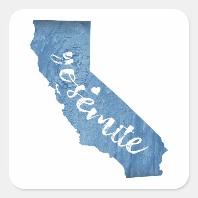 Pegatina Cuadrada Parque nacional Yosemite Grain California (Anverso)