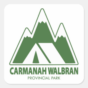 Pegatina Cuadrada Parque Provincial Carmanah Walbran Camping