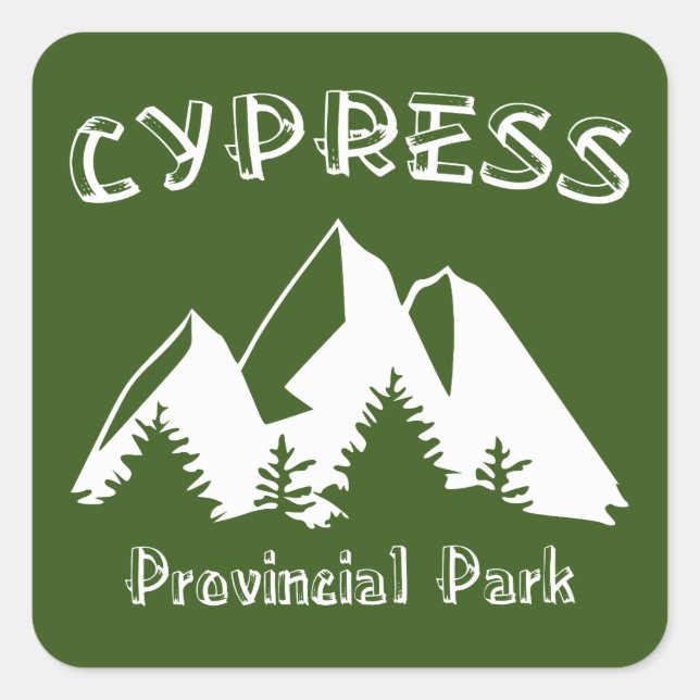 Pegatina Cuadrada Parque Provincial Cypress (Anverso)
