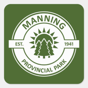 Pegatina Cuadrada Parque provincial de Manning