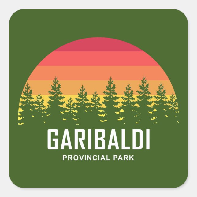 Pegatina Cuadrada Parque Provincial Garibaldi (Anverso)