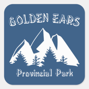 Pegatina Cuadrada Parque Provincial Golden Ears Columbia Británica