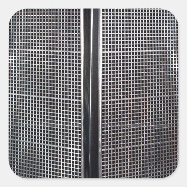 Pegatina Cuadrada Parrilla de coche de época (Anverso)