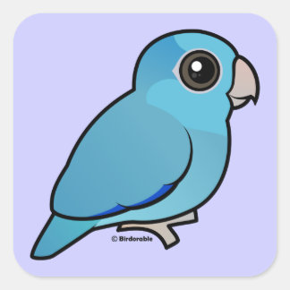 Pegatina Cuadrada Parroquia del Pacífico Azul