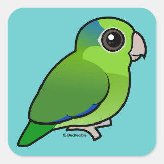 Pegatina Cuadrada Parroquia del Pacífico Verde