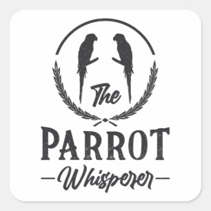 Pegatina Cuadrada Parrot Parrot Parrot Parrot Whisperer Animal Ara P