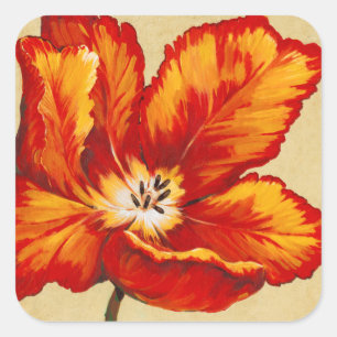 Pegatina Cuadrada Parrot Tulip I