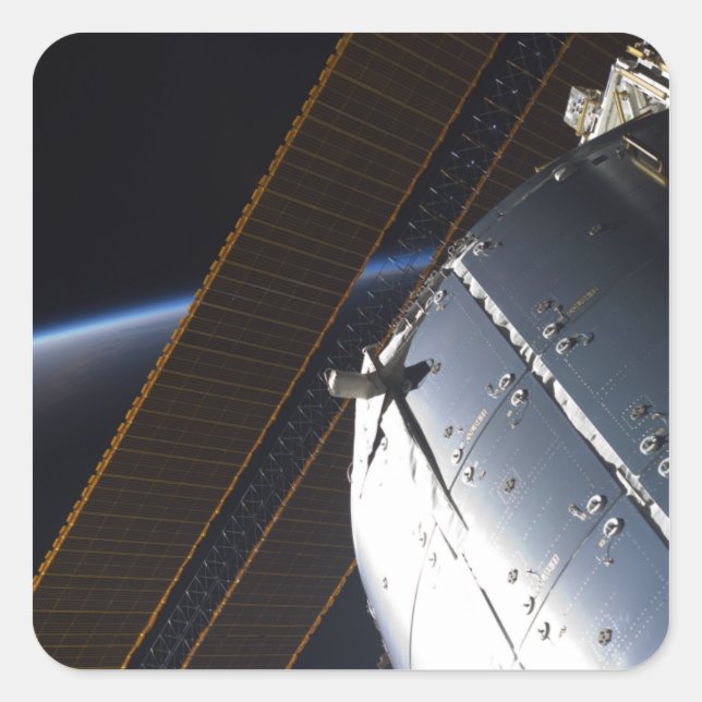 Pegatina Cuadrada Parte de la Estación Espacial Internacional (Anverso)