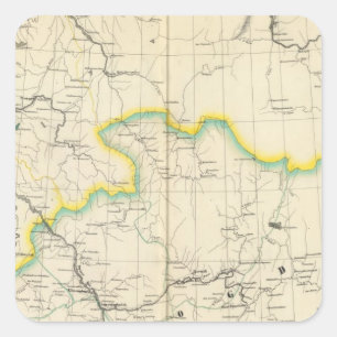 Pegatina Cuadrada Parte del europeo Rusia 6