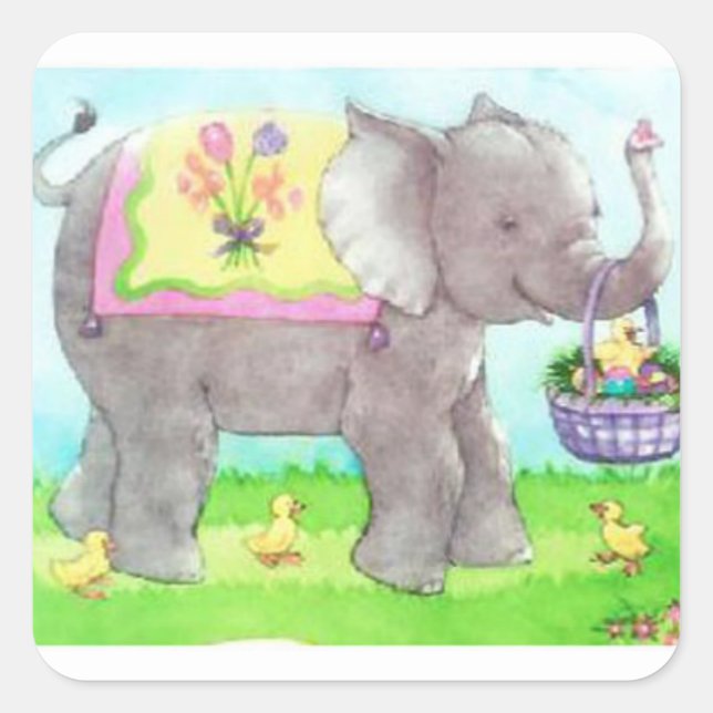 Pegatina Cuadrada ¡Pascua! (Anverso)