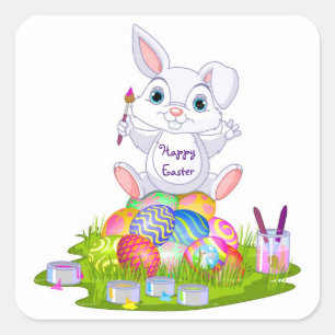 Pegatina Cuadrada Pascua