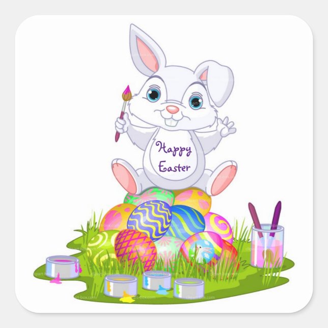 Pegatina Cuadrada Pascua (Anverso)