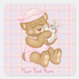 Pegatina Cuadrada Pascua Chica de Teddy