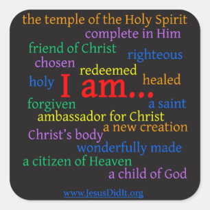 Pegatina Cuadrada Pase a cualquier parte para recordar tu identidad 