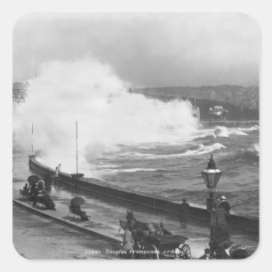 Pegatina Cuadrada Paseo por Douglas, principios del siglo XX