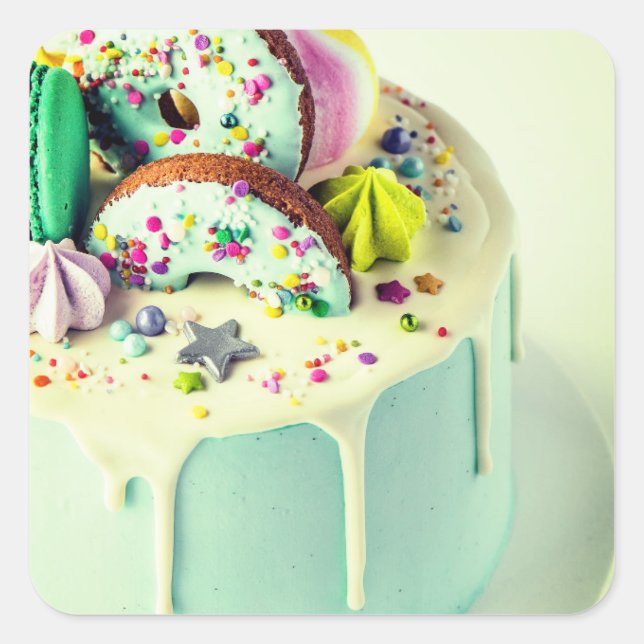 Pegatina Cuadrada Pastel (Anverso)