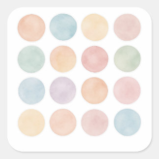 Pegatina Cuadrada Pastel Abstract Bubble Sticker Sheet