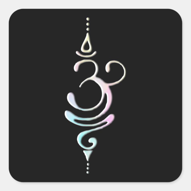 Pegatina Cuadrada Pastel Breathe  (Anverso)