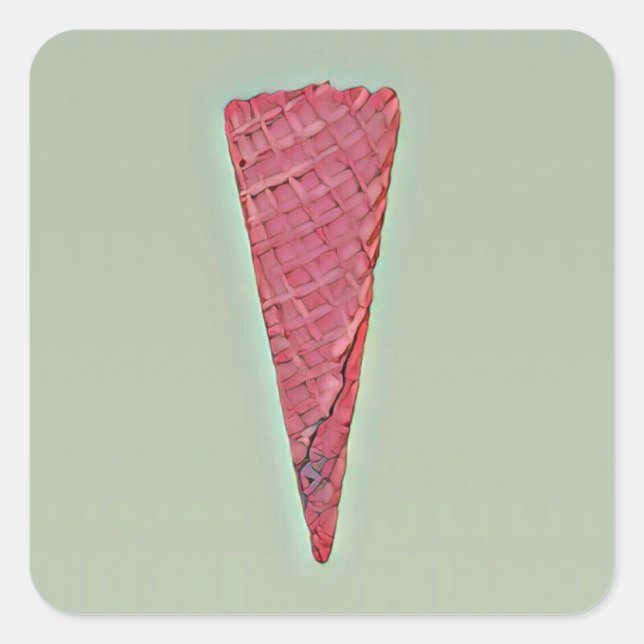 Pegatina Cuadrada Pastel de helado (Anverso)