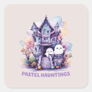 Pegatina Cuadrada Pastel Hauntings