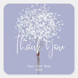 Pegatina Cuadrada Pastel profesional moderno Gracias