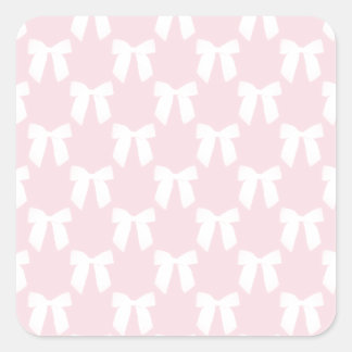 Pegatina Cuadrada Pastel rosa bebé con arcos blancos