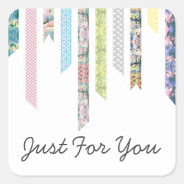 Pegatina Cuadrada Pasteles de cinta de lavado | DIY & Crafts | Perso