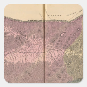 Pegatina Cuadrada Pastos, el condado de Augusta