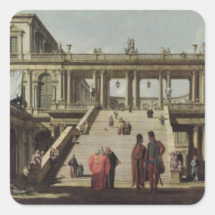 Pegatina Cuadrada Patio del castillo, 1762